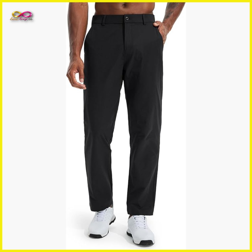 Lightweight Stretch Golf Pants Classic Fit Office Travel Slacks Business Casual